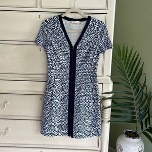 Tory Burch Ponte Blue A line shift dress XS